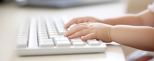 Write at the start, all kids need to keyboard