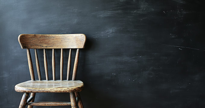 empty chair signifying absence from school