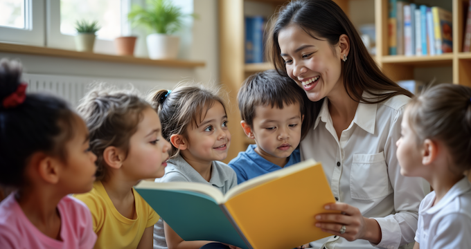 teaching reading to a small group of children