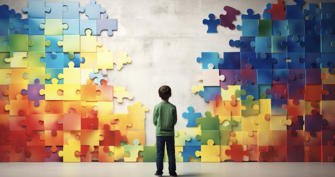 Coloured jigsaw representing the diversity of students